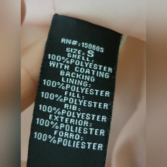 Therapy Cropped Pink Lined Puffer Jacket - Picture 7 of 7